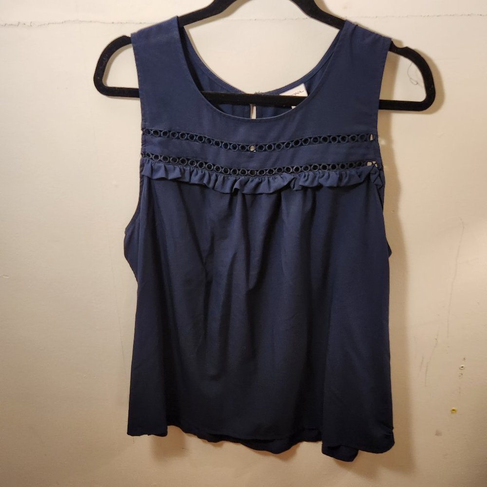 Merona (Target) - Sleeveless Blouse - Navy Blue - XXL